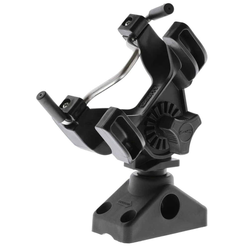 0290 – SCOTTY INC. Fishing Rod Holder, Surface Mount Holds Single Fly/ Spin Caster/ Spinning/ Bait Caster/ Level Wind...